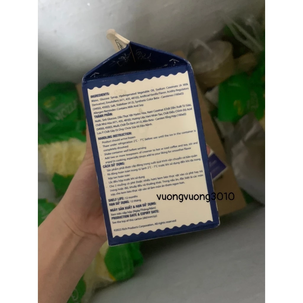 Kem Béo Thực Vật (Topping Cream)