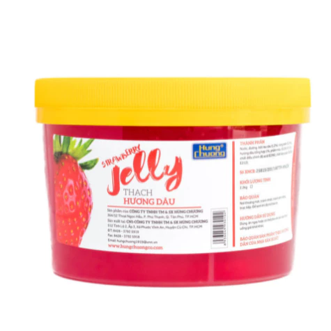Hạt Thủy Tinh Dâu (Strawberry Popping Boba)